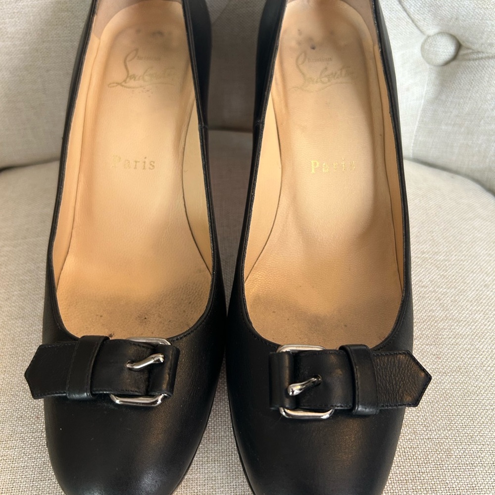 Christian Louboutin Black Leather Pumps
